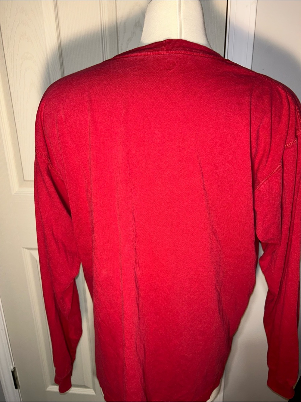 Carhartt Bright Red Crewneck Long Sleeve Tee - Picture 2 of 4